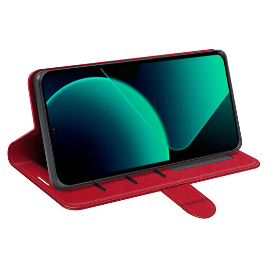 Xiaomi 13T / 13T Pro Hoesje - MobyDefend Wallet Book Case (Sluiting Achterkant) - Rood