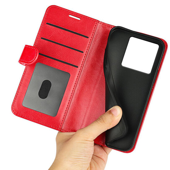 Xiaomi 13T / 13T Pro Hoesje - MobyDefend Wallet Book Case (Sluiting Achterkant) - Rood
