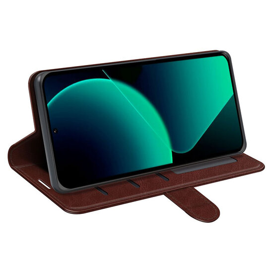 Xiaomi 13T / 13T Pro Hoesje - MobyDefend Wallet Book Case (Sluiting Achterkant) - Bruin