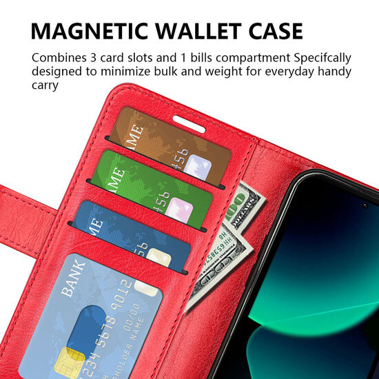 Xiaomi 13T / 13T Pro Hoesje - MobyDefend Wallet Book Case (Sluiting Achterkant) - Bruin