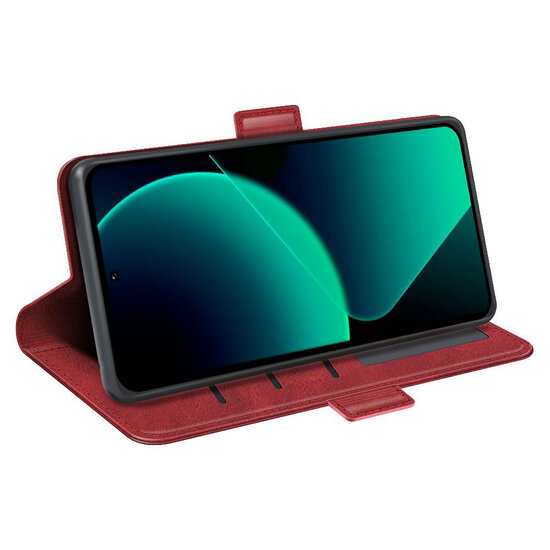 Xiaomi 13T / 13T Pro Hoesje - MobyDefend Luxe Wallet Book Case (Sluiting Zijkant) - Rood