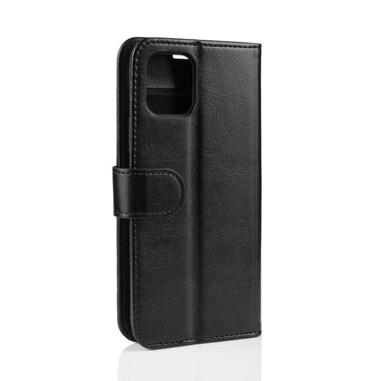 iPhone 11 Hoesje - MobyDefend Wallet Book Case (Sluiting Achterkant) - Zwart