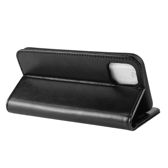 iPhone 11 Hoesje - MobyDefend Wallet Book Case (Sluiting Achterkant) - Zwart