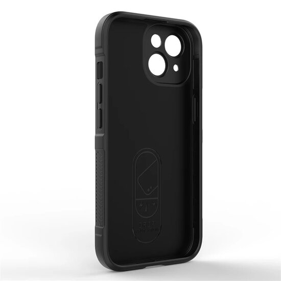 iPhone 15 Hoesje - MobyDefend TPU Gripcase - Zwart
