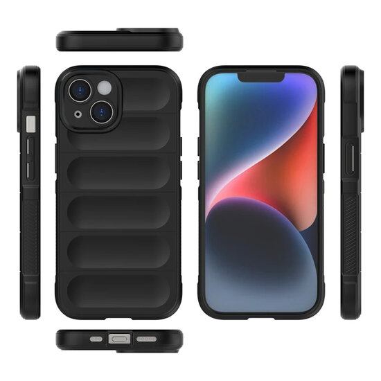 iPhone 15 Hoesje - MobyDefend TPU Gripcase - Paars