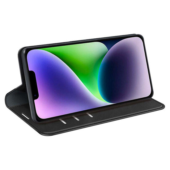 iPhone 15 Hoesje - Luxe Wallet Bookcase (Magnetische Sluiting) - Zwart