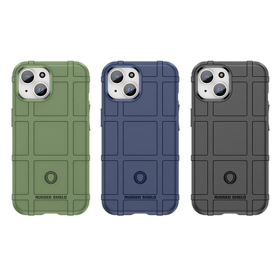 iPhone 15 Hoesje - Mobydefend Rugged Shield TPU Backcover - Zwart