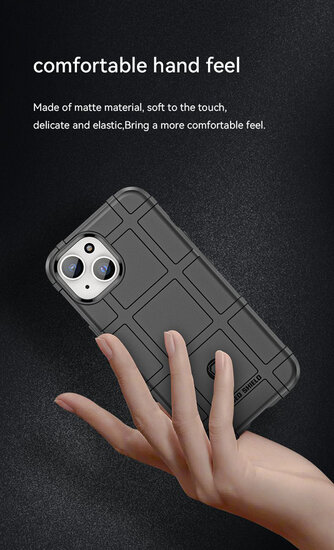 iPhone 15 Hoesje - Mobydefend Rugged Shield TPU Backcover - Zwart