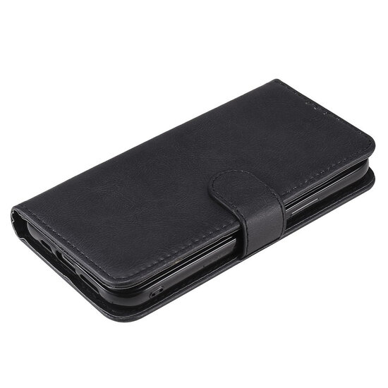 iPhone 12 / iPhone 12 Pro Hoesje - MobyDefend Luxe 2-in-1 Wallet Book Case Met Uitneembare Backcover - Zwart