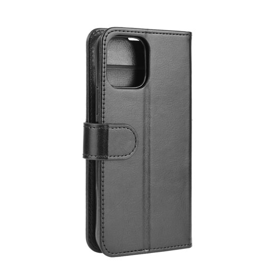 Apple iPhone 12 / iPhone 12 Pro Hoesje - MobyDefend Wallet Book Case (Sluiting Achterkant) - Zwart