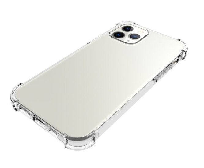Apple iPhone 12 / iPhone 12 Pro Hoesje - MobyDefend Transparante Shockproof TPU Backcover - Verstevigde Hoeken - Volledig Doorzichtig