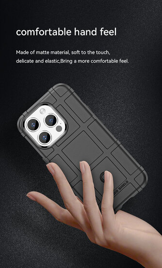 iPhone 15 Pro Hoesje - Mobydefend Rugged Shield TPU Backcover - Blauw