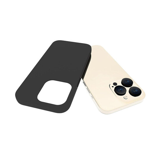 iPhone 15 Pro Hoesje - MobyDefend TPU Backcover - Mat Zwart