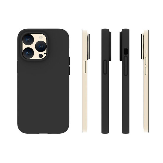iPhone 15 Pro Hoesje - MobyDefend TPU Backcover - Mat Zwart