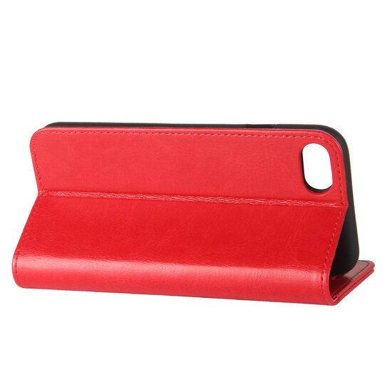 Apple iPhone SE (2020/2022) / iPhone 7 / iPhone 8 Hoesje - MobyDefend Wallet Book Case (Sluiting Achterkant) - Rood