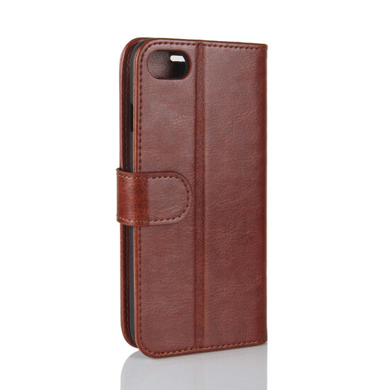 Apple iPhone SE (2020/2022) / iPhone 7 / iPhone 8 Hoesje - MobyDefend Wallet Book Case (Sluiting Achterkant) - Bruin
