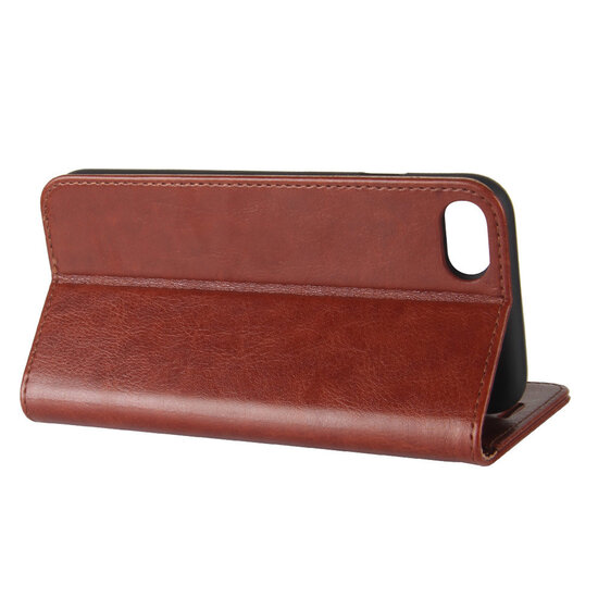 Apple iPhone SE (2020/2022) / iPhone 7 / iPhone 8 Hoesje - MobyDefend Wallet Book Case (Sluiting Achterkant) - Bruin