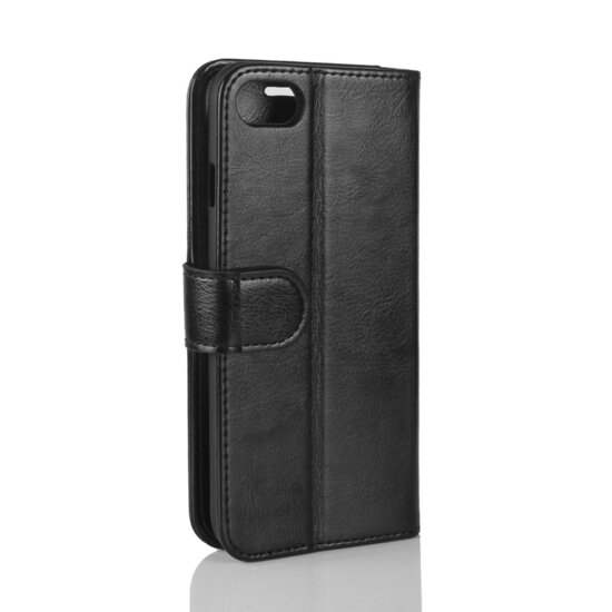 Apple iPhone SE (2020/2022) / iPhone 7 / iPhone 8 Hoesje - MobyDefend Wallet Book Case (Sluiting Achterkant) - Zwart