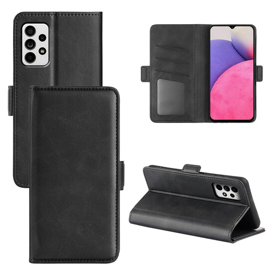 Samsung Galaxy A53 Hoesje - MobyDefend Luxe Wallet Book Case (Sluiting Zijkant) - Zwart