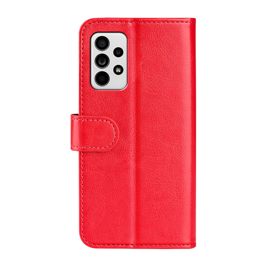 Samsung Galaxy A53 Hoesje - MobyDefend Wallet Book Case (Sluiting Achterkant) - Rood