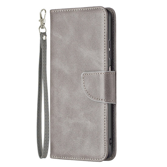 Samsung Galaxy A53 Hoesje - MobyDefend Wallet Book Case Met Koord - Grijs