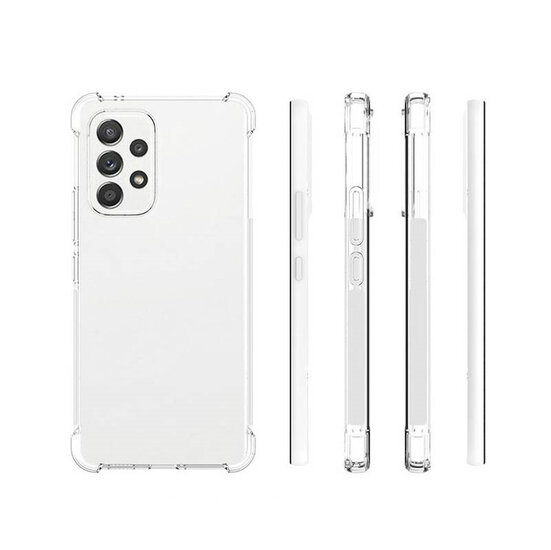 Samsung Galaxy A53 Hoesje - MobyDefend Transparante Shockproof TPU Backcover - Verstevigde Hoeken - Volledig Doorzichtig