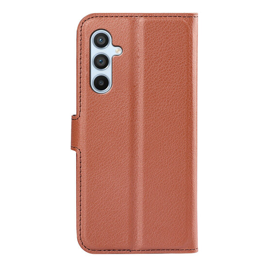 Samsung Galaxy A54 Hoesje - MobyDefend Kunstleren Wallet Book Case (Sluiting Voorkant) - Bruin