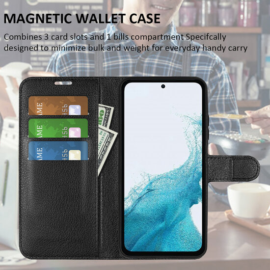 Samsung Galaxy A54 Hoesje - MobyDefend Kunstleren Wallet Book Case (Sluiting Voorkant) - Rood