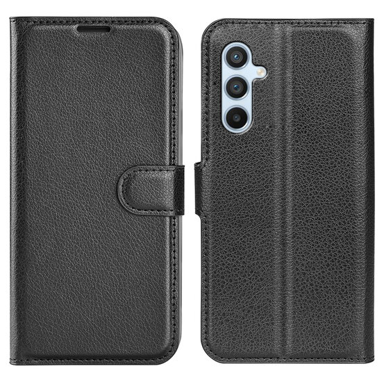 Samsung Galaxy A54 Hoesje - MobyDefend Kunstleren Wallet Book Case (Sluiting Voorkant) - Zwart