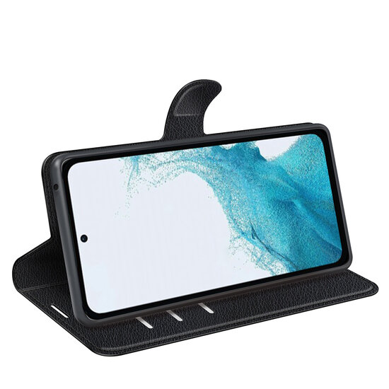 Samsung Galaxy A54 Hoesje - MobyDefend Kunstleren Wallet Book Case (Sluiting Voorkant) - Zwart