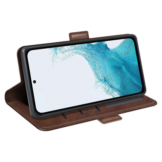 Samsung Galaxy A54 Hoesje - MobyDefend Luxe Wallet Book Case (Sluiting Zijkant) - Bruin