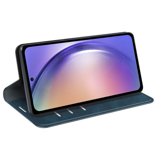 Samsung Galaxy A55 Hoesje - Luxe Wallet Bookcase (Magnetische Sluiting) - Blauw
