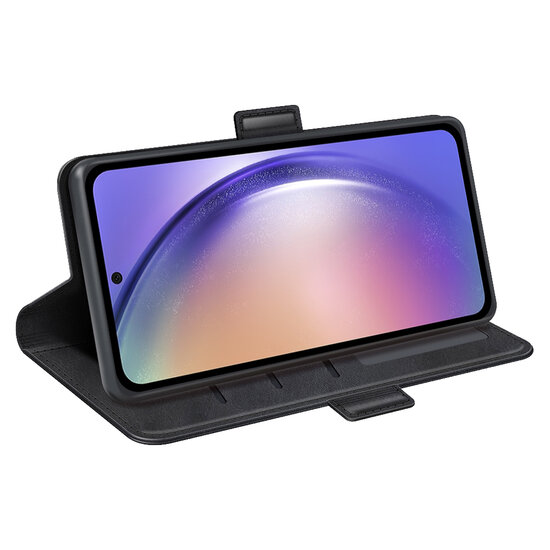 Samsung Galaxy A55 Hoesje - MobyDefend Luxe Wallet Book Case (Sluiting Zijkant) - Zwart