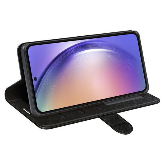 Samsung Galaxy A55 Hoesje - MobyDefend Wallet Book Case (Sluiting Achterkant) - Zwart