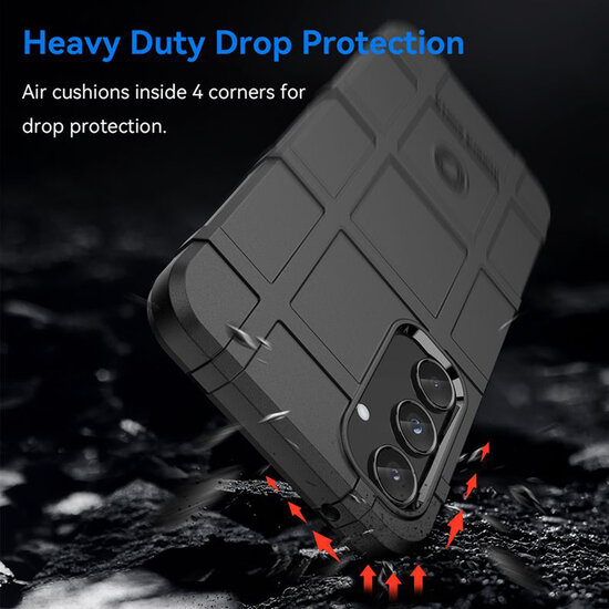 Samsung Galaxy A55 Hoesje - Mobydefend Rugged Shield TPU Backcover - Blauw