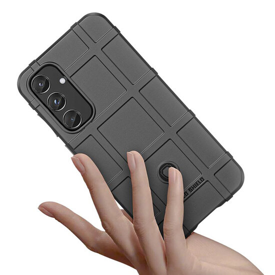 Samsung Galaxy A55 Hoesje - Mobydefend Rugged Shield TPU Backcover - Zwart