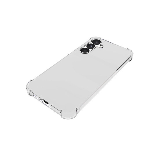 Samsung Galaxy A55 Hoesje - MobyDefend Transparante Shockproof TPU Backcover - Verstevigde Hoeken - Volledig Doorzichtig