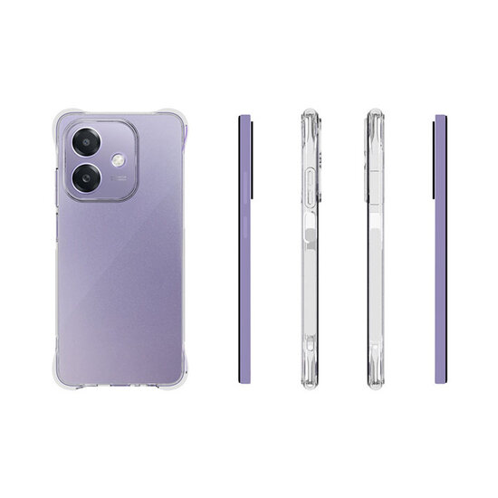 Oppo A60 5G / A40 / A40m Hoesje - MobyDefend Transparante Shockproof TPU Backcover - Verstevigde Hoeken - Volledig Doorzichtig