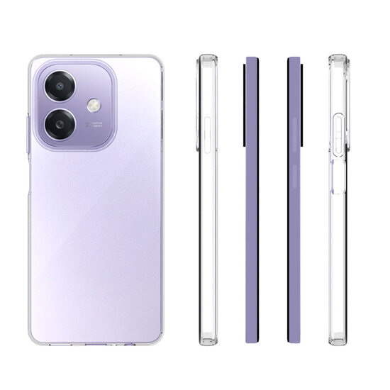 Oppo A60 5G / A40 / A40m Hoesje - MobyDefend Transparante TPU Backcover - Volledig Doorzichtig