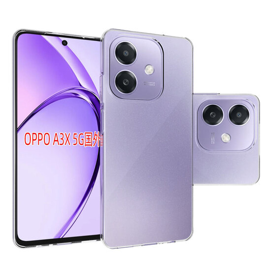 Oppo A60 5G / A40 / A40m Hoesje - MobyDefend Transparante TPU Backcover - Volledig Doorzichtig