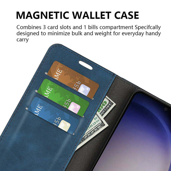 Samsung Galaxy S24 Hoesje - Luxe Wallet Bookcase (Magnetische Sluiting) - Rood