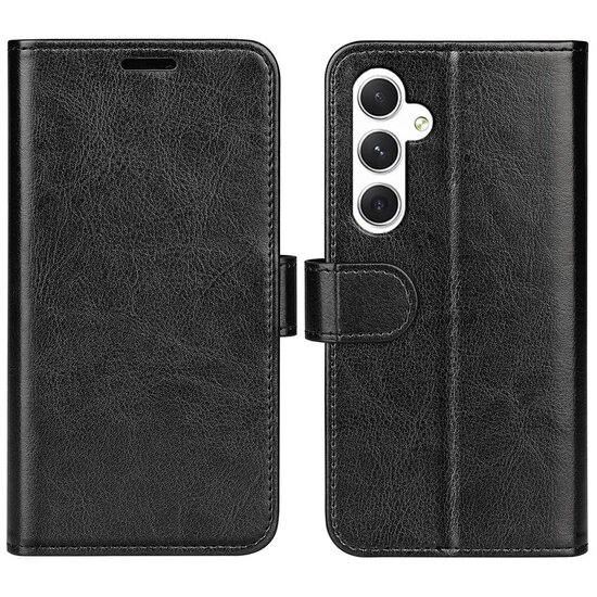 Samsung Galaxy S24 Hoesje - MobyDefend Wallet Book Case (Sluiting Achterkant) - Zwart