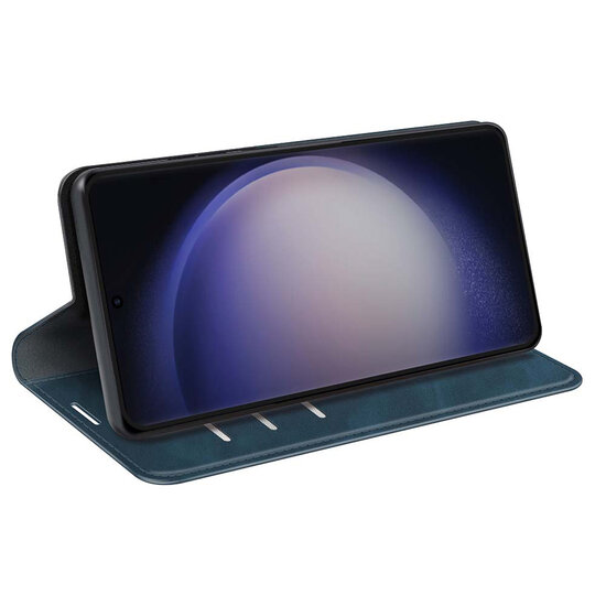 Samsung Galaxy S24 Ultra Hoesje - Luxe Wallet Bookcase (Magnetische Sluiting) - Blauw