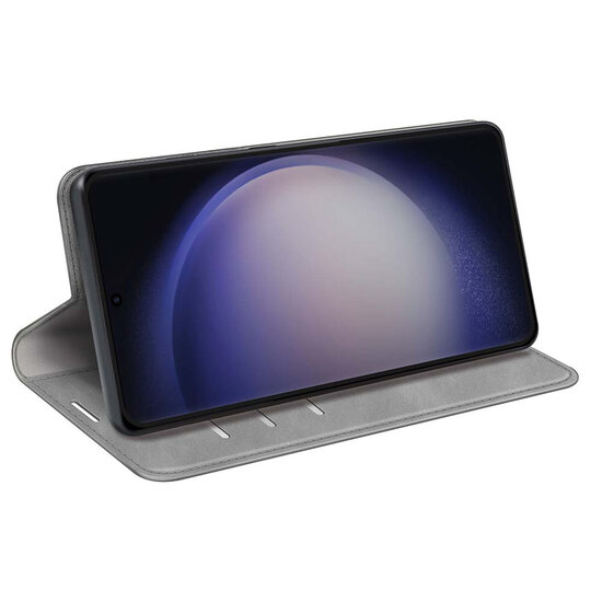 Samsung Galaxy S24 Ultra Hoesje - Luxe Wallet Bookcase (Magnetische Sluiting) - Grijs