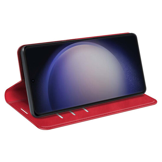 Samsung Galaxy S24 Ultra Hoesje - Luxe Wallet Bookcase (Magnetische Sluiting) - Rood