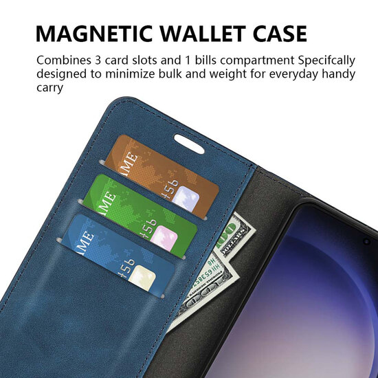 Samsung Galaxy S24 Ultra Hoesje - Luxe Wallet Bookcase (Magnetische Sluiting) - Roze