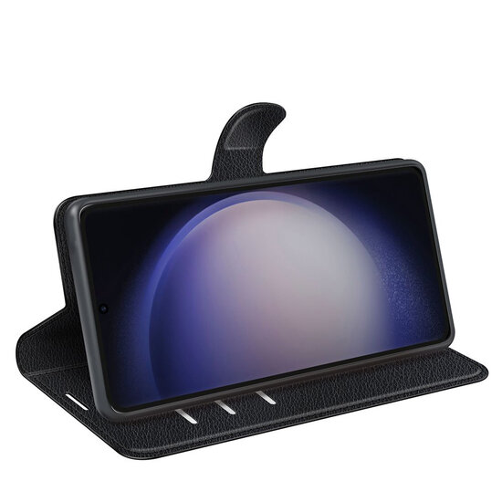 Samsung Galaxy S24 Ultra Hoesje - MobyDefend Kunstleren Wallet Book Case (Sluiting Voorkant) - Zwart