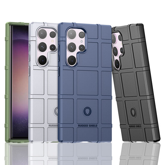 Samsung Galaxy S24 Ultra Hoesje - Mobydefend Rugged Shield TPU Backcover - Zwart