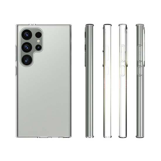 Samsung Galaxy S24 Ultra Hoesje - MobyDefend Transparante TPU Backcover - Volledig Doorzichtig