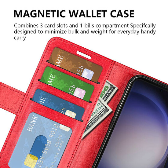 Samsung Galaxy S24 Ultra Hoesje - MobyDefend Wallet Book Case (Sluiting Achterkant) - Bruin